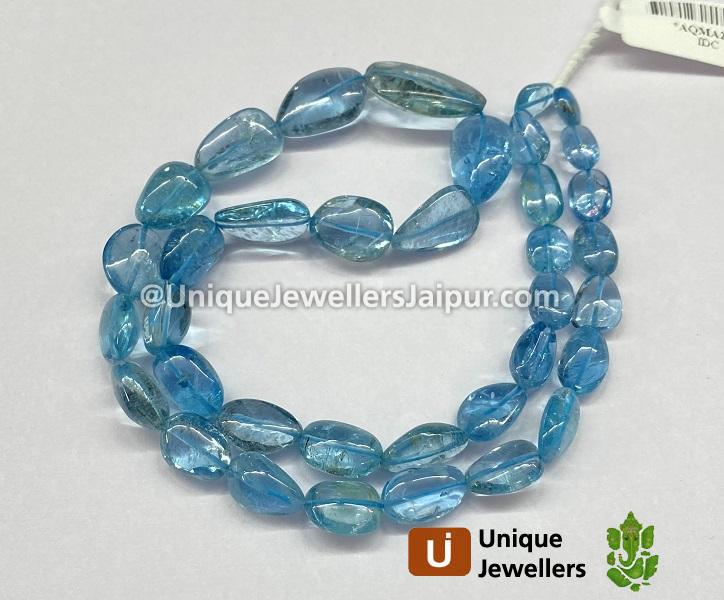 Aquamarine Plain Nuggets Beads